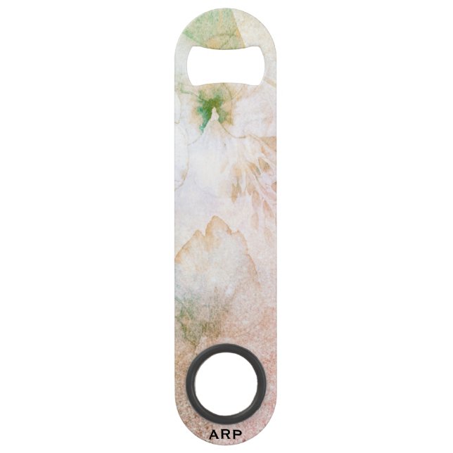 *~* Peach rose Parties scintillant florale Aquarel (Devant)