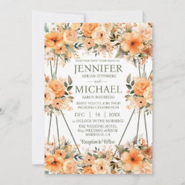 Peach Rose Sommerfrühlingssommer Einladungen