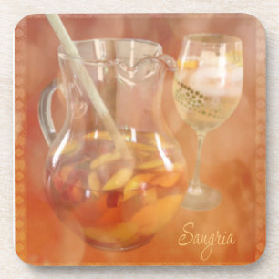 Peach Sangria Getränkeuntersetzer