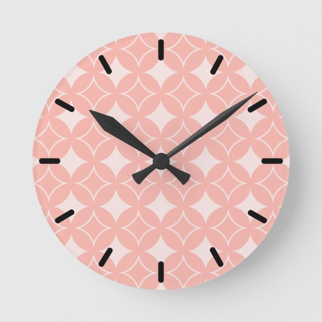 Peach Shippo Runde Wanduhr (Vorderseite)