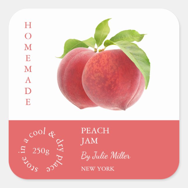 Peach Small Business Étiquette (Devant)