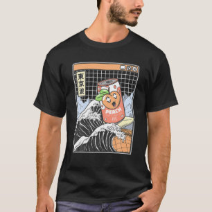 Peach Soda Surfing Kanagawa Wave Kawaii Anime Vapo T-Shirt