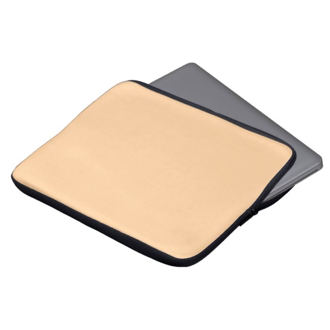 Peach Solid Color Laptopschutzhülle (Vorne Oben)