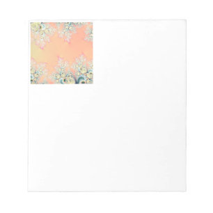 Peach Spring Frost Fraktal Notizblock