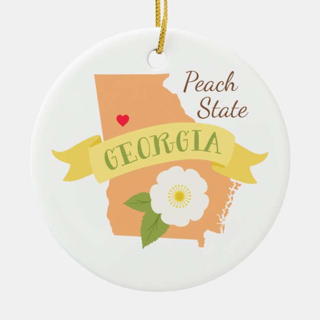 Peach State Keramik Ornament (Vorne)
