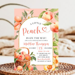 Peach Summer Fruit Thema Kinderdusche Einladung