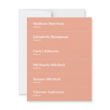 Peach Summer Wedding Platzkarte DIY
