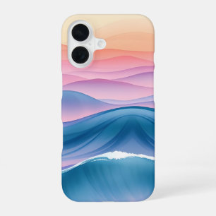 Peach Swell Fluid Abstrakt Coastal iPhone 16 Hülle