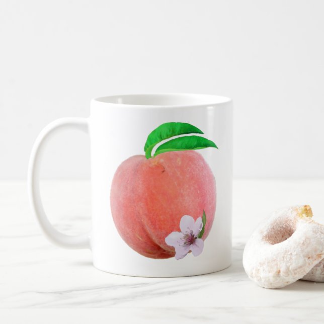 Peach-Tasse Kaffeetasse (Mit Donut)