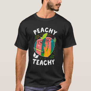 Peach Teacher School Apparel T Shirt