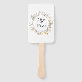 Peach Terracotta Wildblume Meadow Wedding Program Fächer