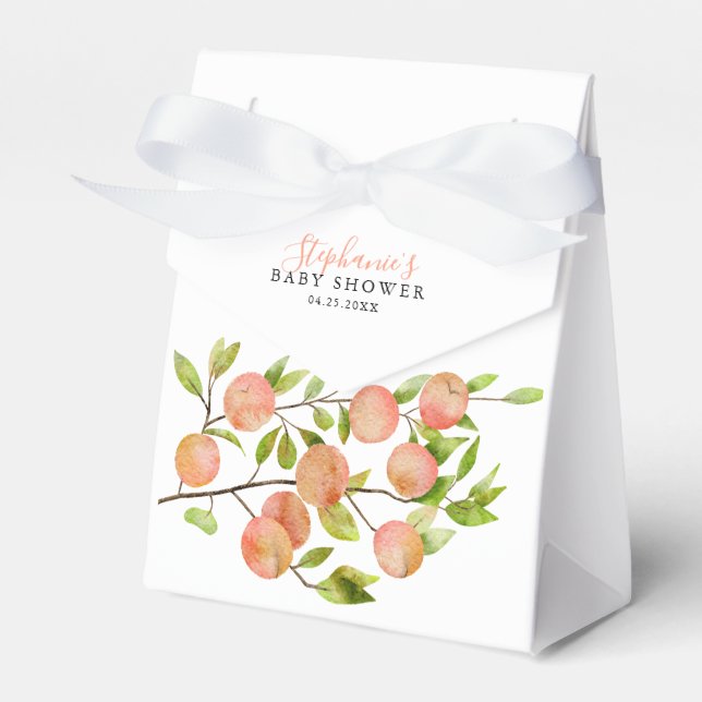 Peach Theme Baby Showbox Geschenkschachtel (Vorderseite)