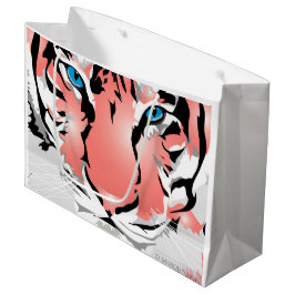 PEACH TIGER LARGE GIFT BAG GROßE GESCHENKTÜTE