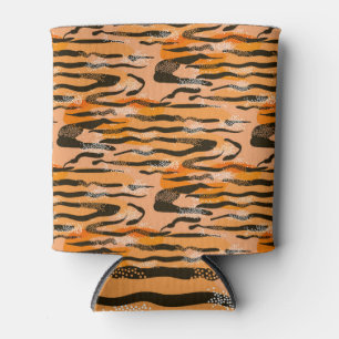Peach Tiger Stripe Muster Dosenkühler