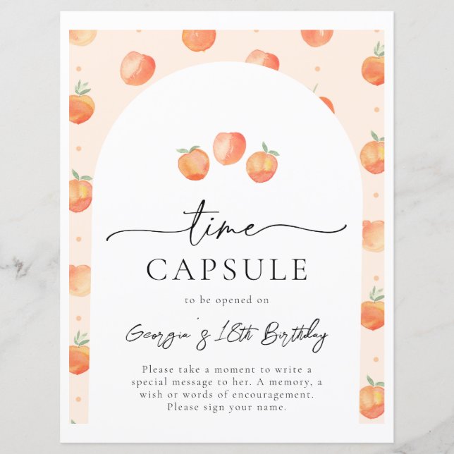 Peach Time Kapselunterschrift | Peach Party Unters (Vorderseite)