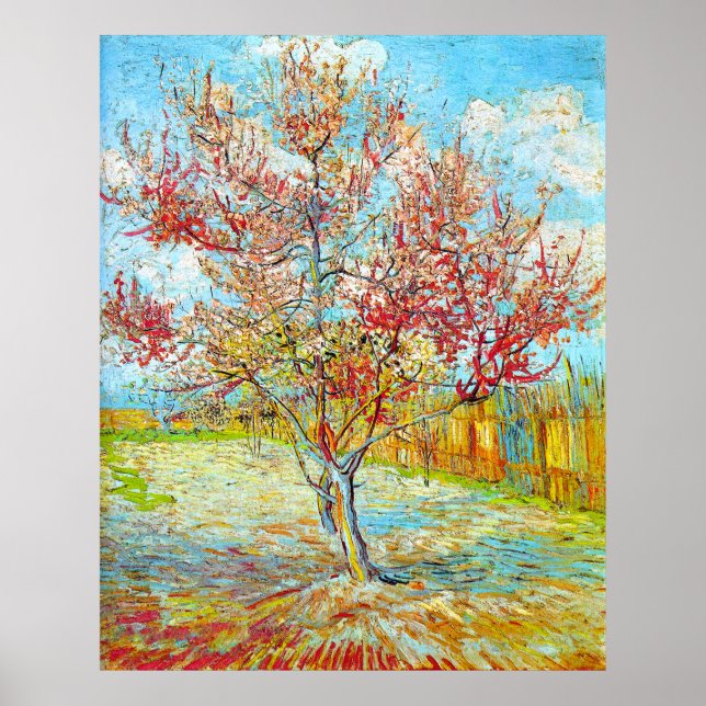 Peach Tree in Bloom at Arles, Van Gogh Poster (Vorne)