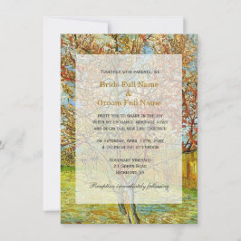 Peach Tree rose en fleurs mariage Invitations