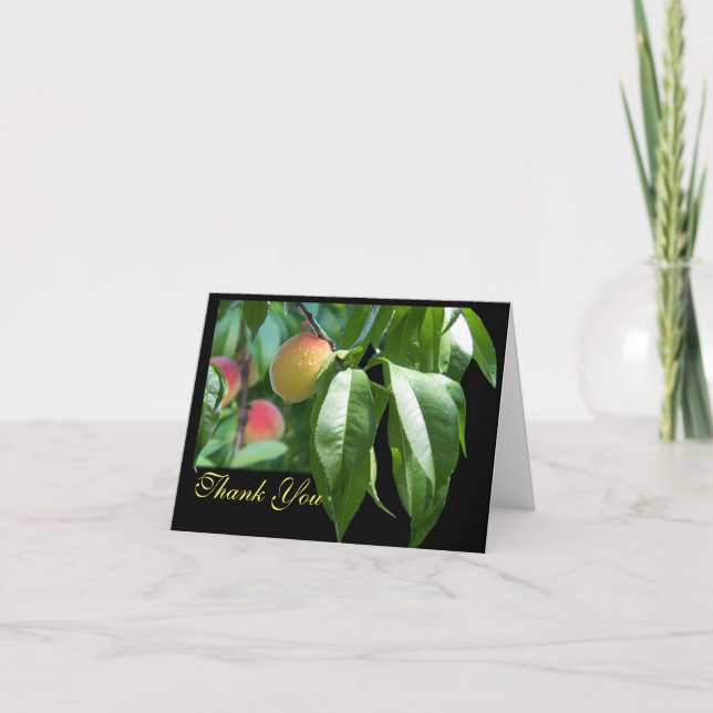 Peach Tree Vielen Dank Dankeskarte (Vorderseite)