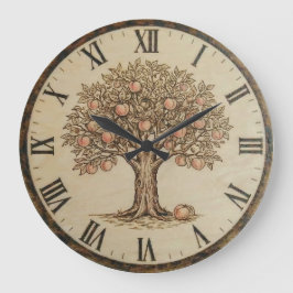 Peach Tree Wall Clock Große Wanduhr