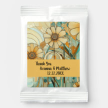 Peach und Beige Floral Abstrakt