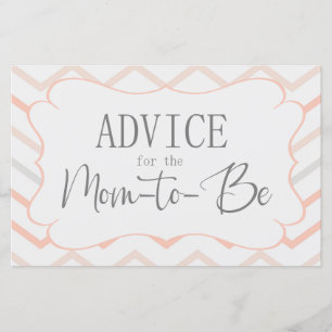 Peach und Gray Zig Zag Advice Card