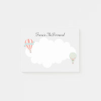 Peach und Mint Vintagen Heißluftballon personalisi