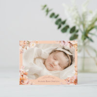 Peach Vintag Floral Fall Foto Geburt
