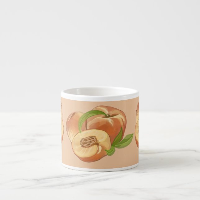 Peach Watercolor Espresso Tasse (Vorderseite)