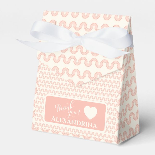 Peach Wave Pattern-Twinkle, Twinkle Little Twins F Geschenkschachtel (Vorderseite)