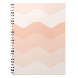Peach Wavy Spiral Foto Notebook Notizblock