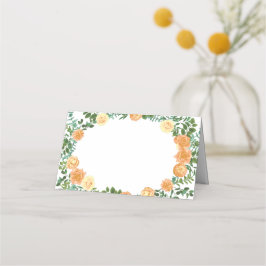 Peach Wedding Classic Floral Rose Platzkarte