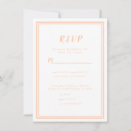 Peach Wedding Modern UAWG Menu Response Umschließu