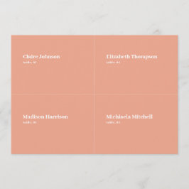 Peach Wedding Platzkarte DIY