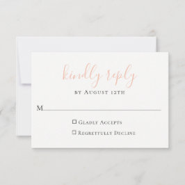 Peach Wedding RSVP Card