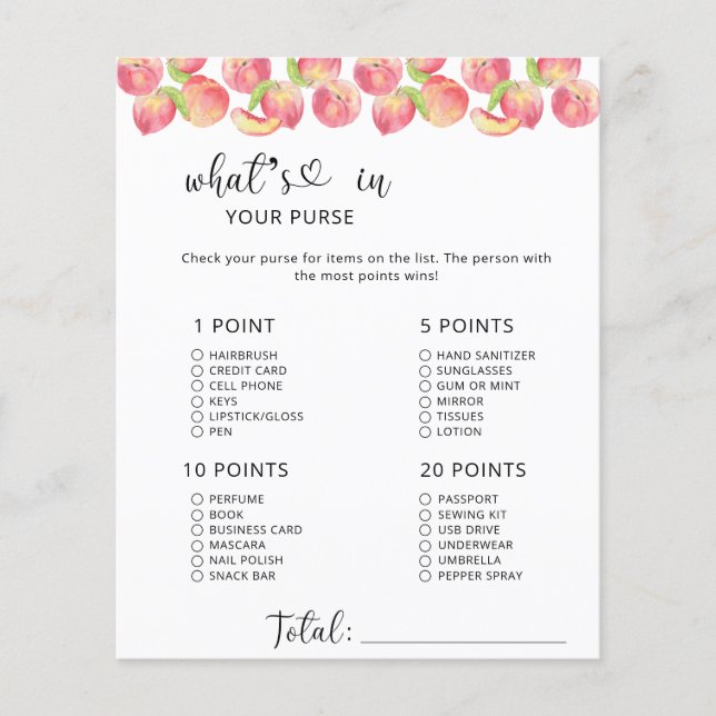 Peach Whats in Ihrem Geldbörsenspiel (Vorderseite)