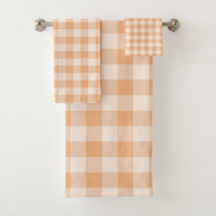 Peach White À damiers En vichy Motif