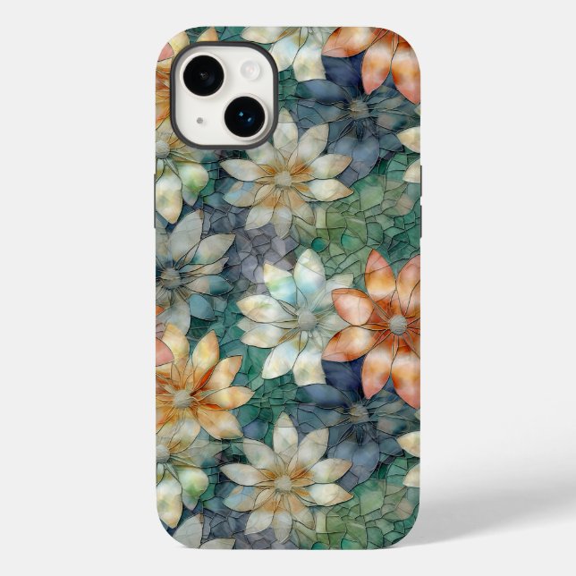 Peach White Blue Green Case-Mate iPhone 14 Plus Hülle (Rückseite)
