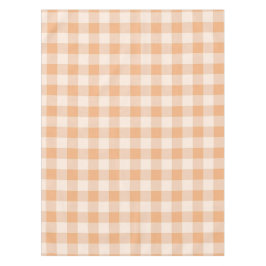 Peach White Checkered Gingham Pattern Tischdecke