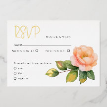 Peach Wild Rosen Wasserfarbe UAWG