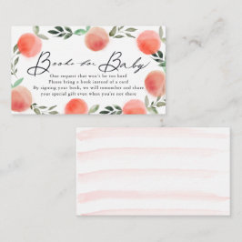 Peach Wreath Baby Showbuchanfrage Begleitkarte