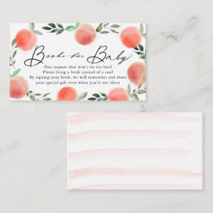 Peach Wreath Baby Showbuchanfrage Begleitkarte