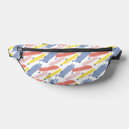 Peach Yellow Blue Pink Paint Stroke Fanny Pack Bauchtasche