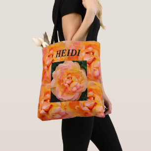 Peach Yellow Pink Blend Rose Blume Foto Tasche