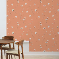Peach zerstreut Little white Blume Floral