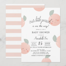 Peaches & Creme Niedliche Kawaii Babydusche Einladung