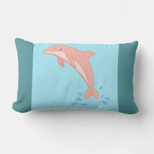 Peaches der rosa Delfin Lendenkissen