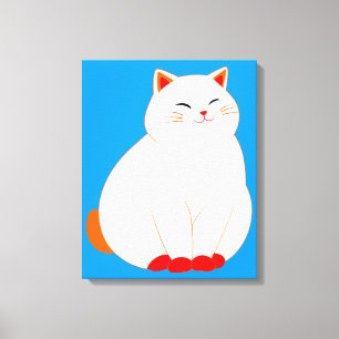 Peaches, die lächelnde Katze Leinwanddruck