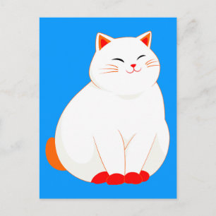 Peaches, die lächelnde Katze Postkarte