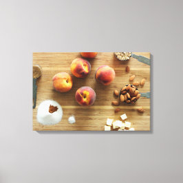 Peaches et amandes Toile enveloppée