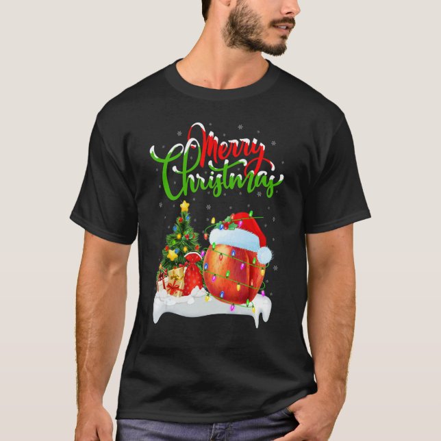 Peaches Fruit   Xmas Decorations Santa Peaches Chr T-Shirt (Vorderseite)
